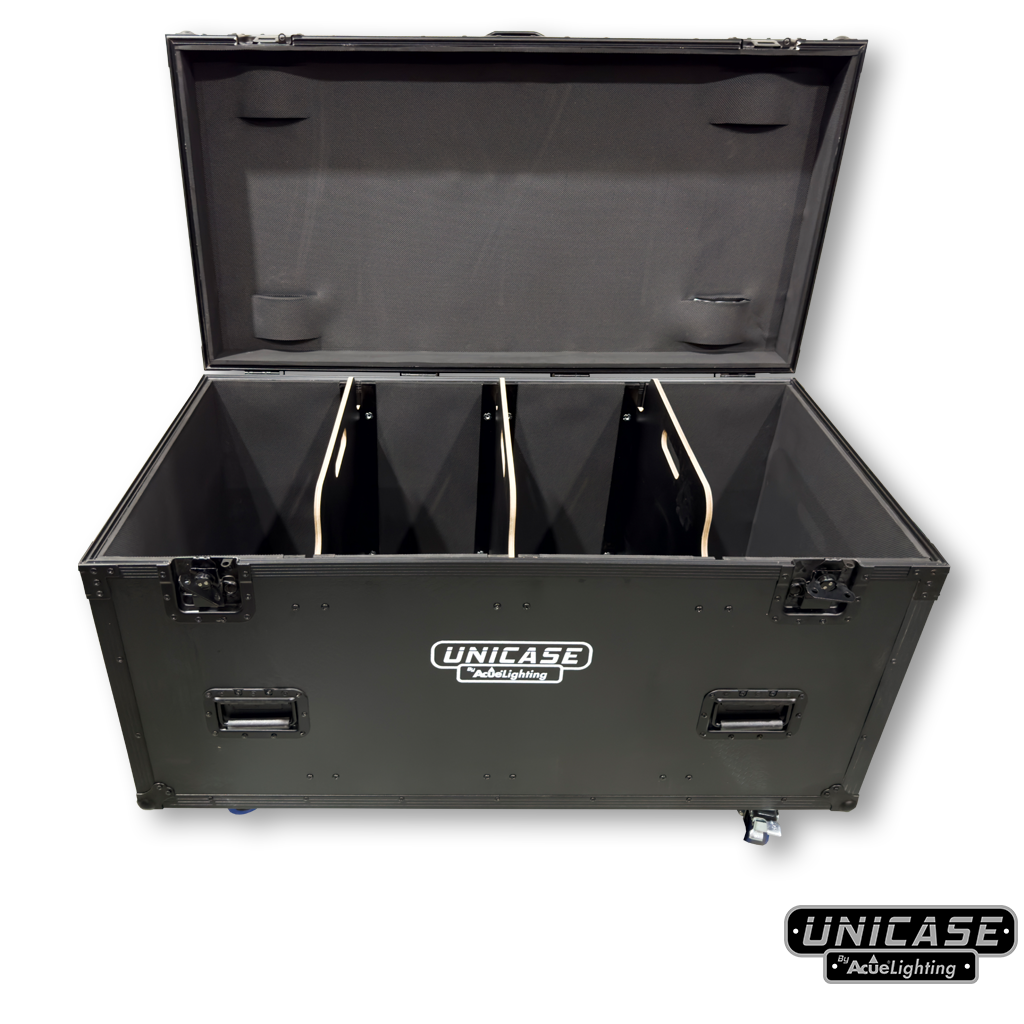 Heavy Duty Power Distro Cable Trunk Case Black (3 Divider)